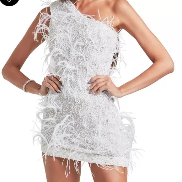 Retrofete - Sina Embellished One Shoulder Mini Dress - Picture 2 of 3